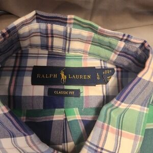 Ralph Lauren‎ Men's Size Large Long-Sleeve Plaid See Description Preppy